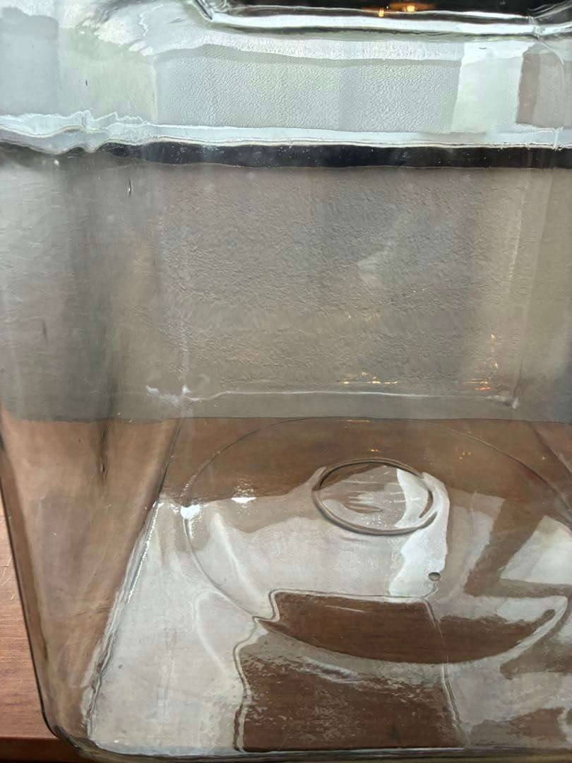 大正 特大 菓子瓶 ガラス瓶 気泡 ゆらゆらガラス 戦前 古道具