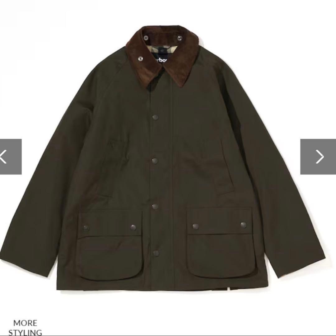 美品 バブアー ビデイル ピーチスキン オリーブ セージ 36 barbour