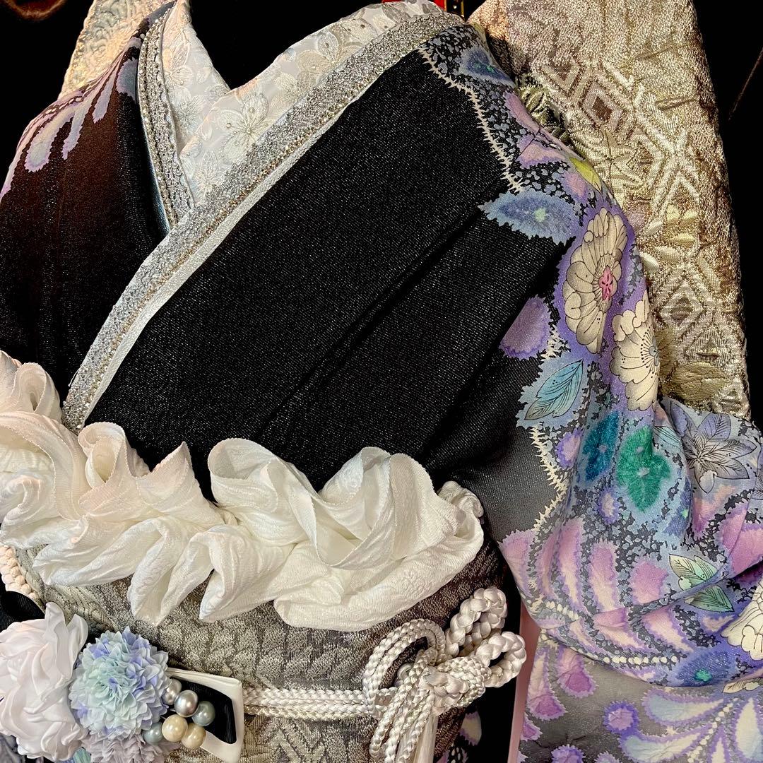 □振袖フルセット□逸品□辻が花振袖□銀通し□花絞り□成人式振り袖