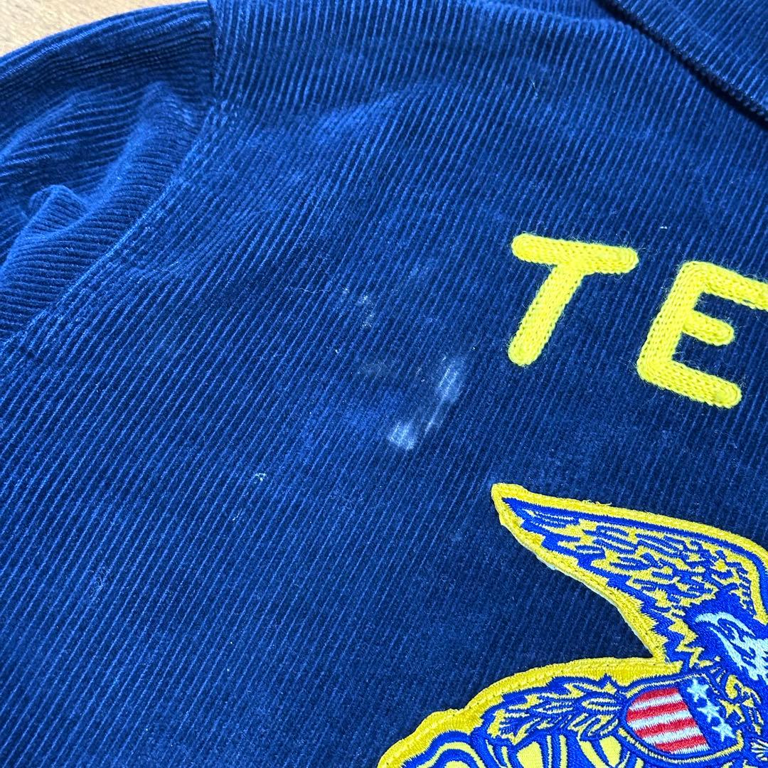 FFAジャケット 80s~90s コーデュロイ ワークジャケット 刺繍 ネイビー