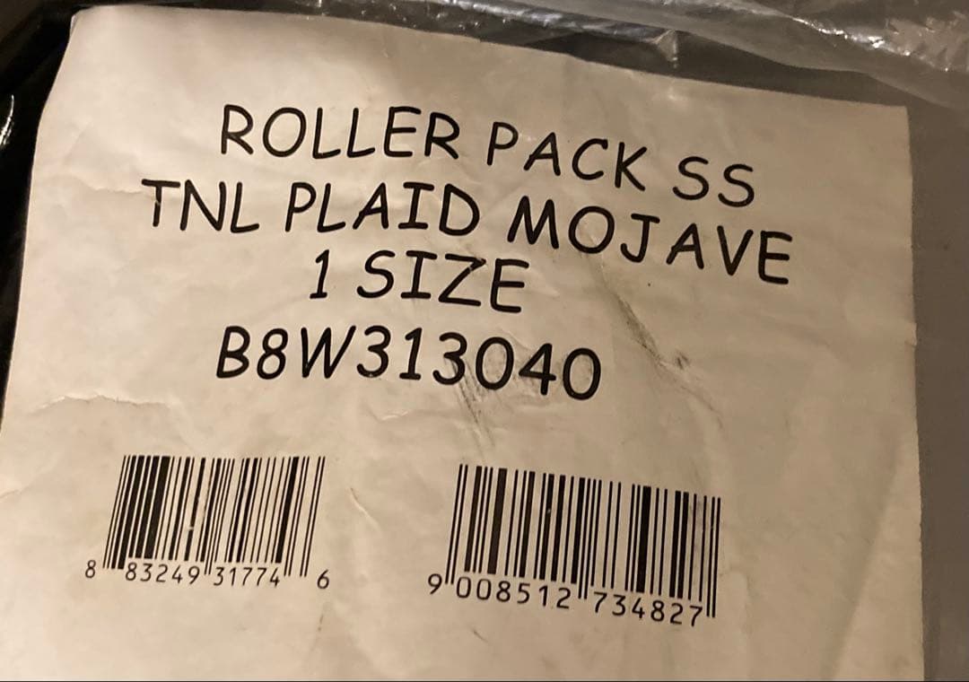 BURTON ローラーパックSS チェック柄 3wayキャリーバッグ 中古品