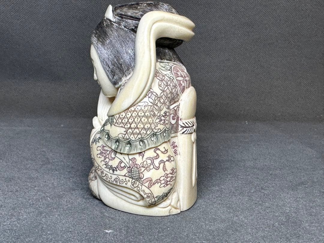 極上七福神置物根付天然素材アンティーク和彫骨董飾り物古美術品