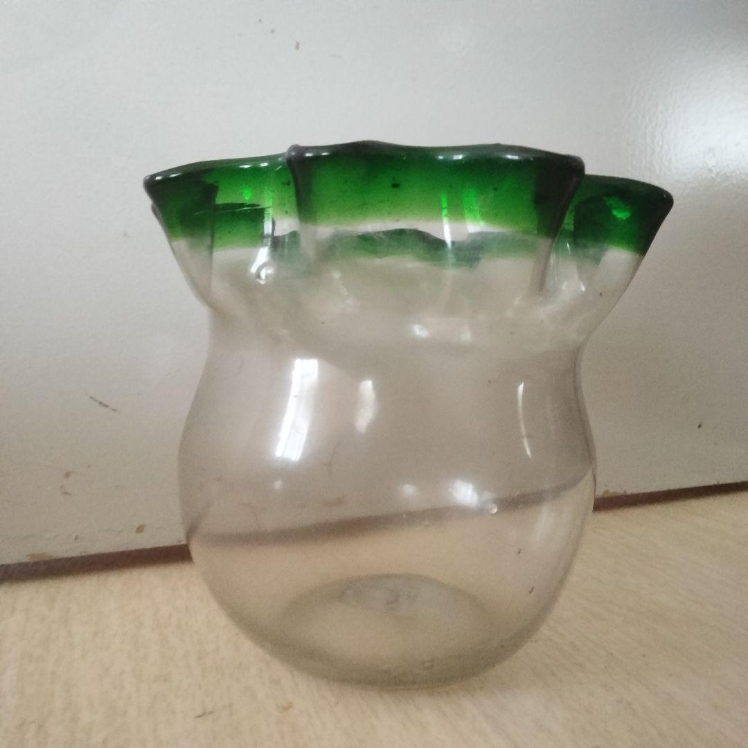 骨董品金魚鉢大正ガラス ソーダガラス 金魚鉢 - メルカリ