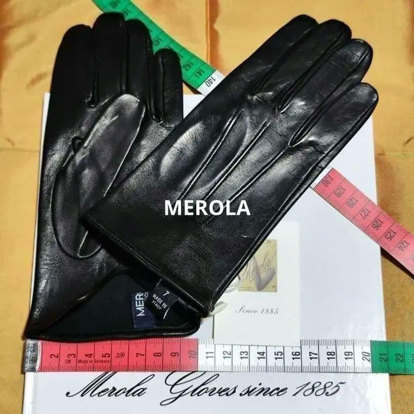 今季 メローラ ナッパ黒 ライニングなし グローブ 革手袋 MEROLA