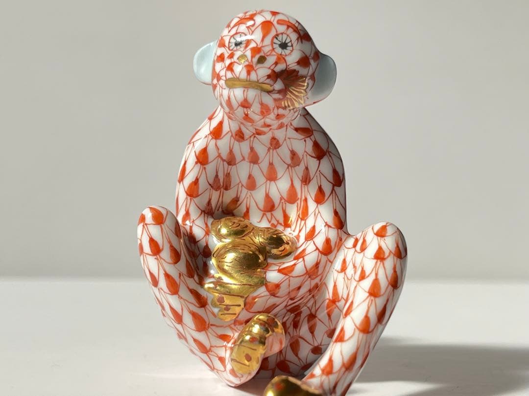 希少 美品 箱あり HEREND ヘレンド 干支2004年申赤