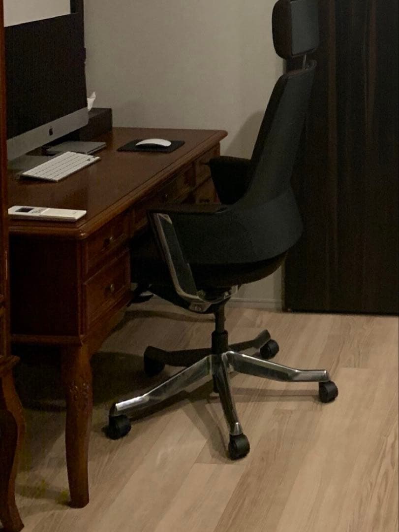 机 ケントデスク マホガニー天然木単板