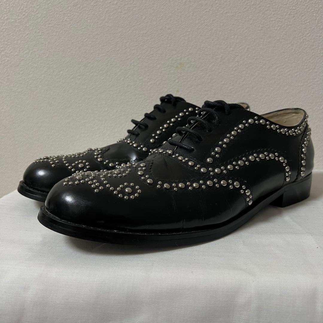 HBRRIS BROWN ハリスブラウン スタッズドレスシューズ