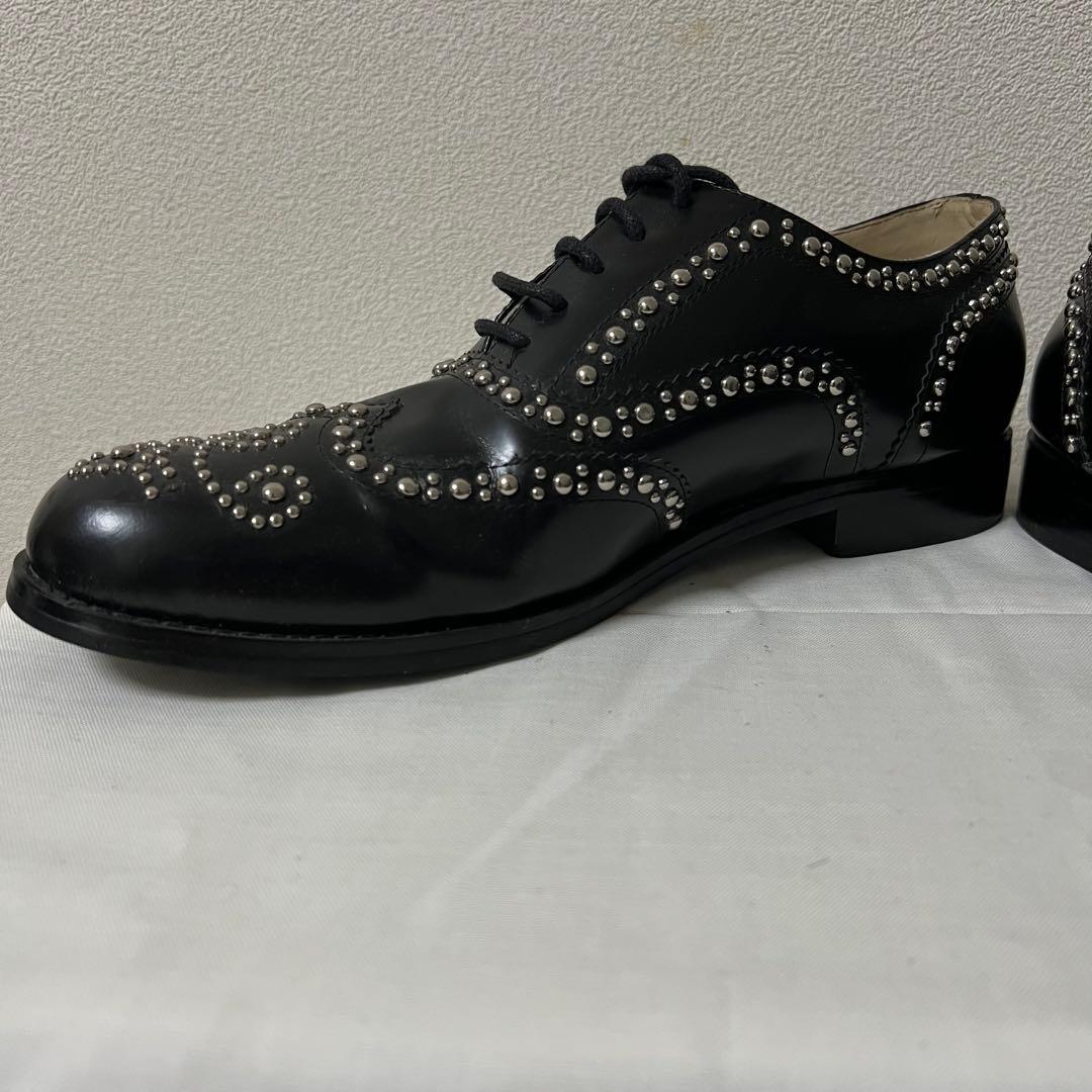 HBRRIS BROWN ハリスブラウン スタッズドレスシューズ