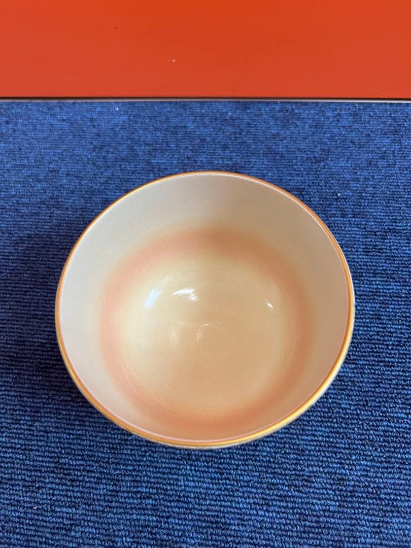 1444 橋本紫雲　色絵扇面霞文  抹茶碗　茶道具　高級茶碗