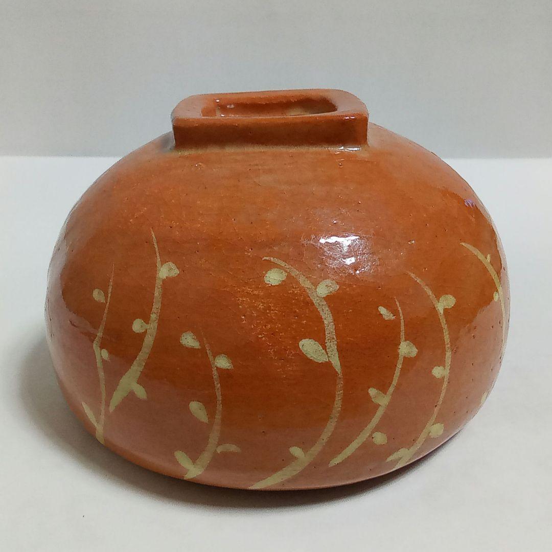 抹茶茶碗 桃型赤楽 了入「桃柳」写し 吉村楽入 - メルカリ