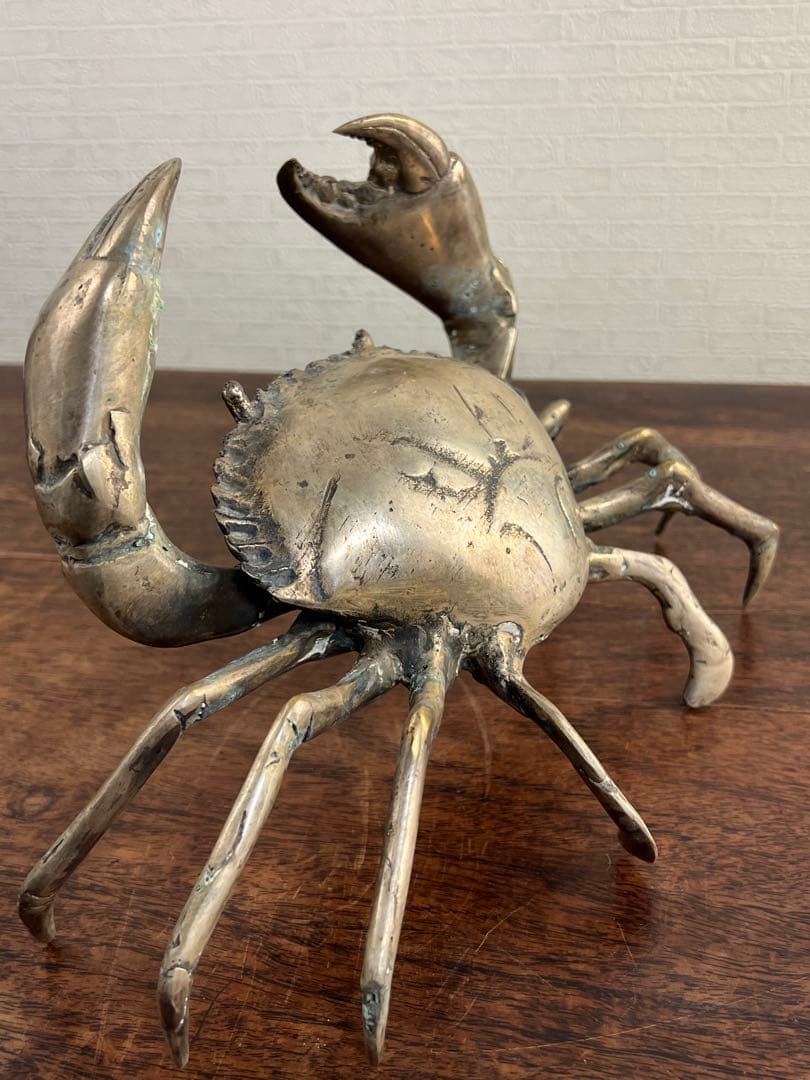 金属製カニの置物 シルバー
