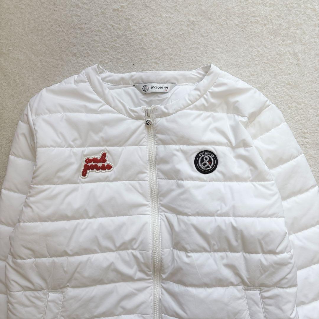 ✨未使用級✨and per se ホワイト 中綿 キルティングジャケット M
