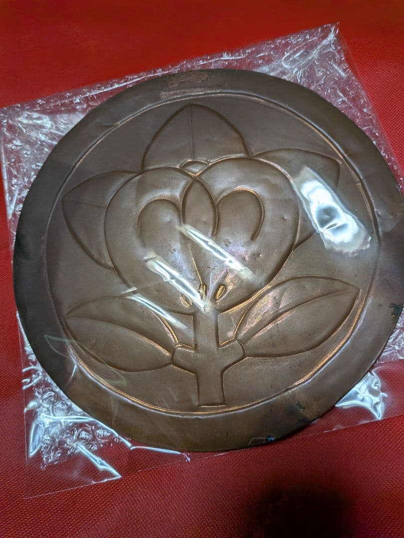 丸に橘御家紋時代２５センチサイズ古銅打出屋敷用飾り武具鎧櫃取付け飾りに最適品