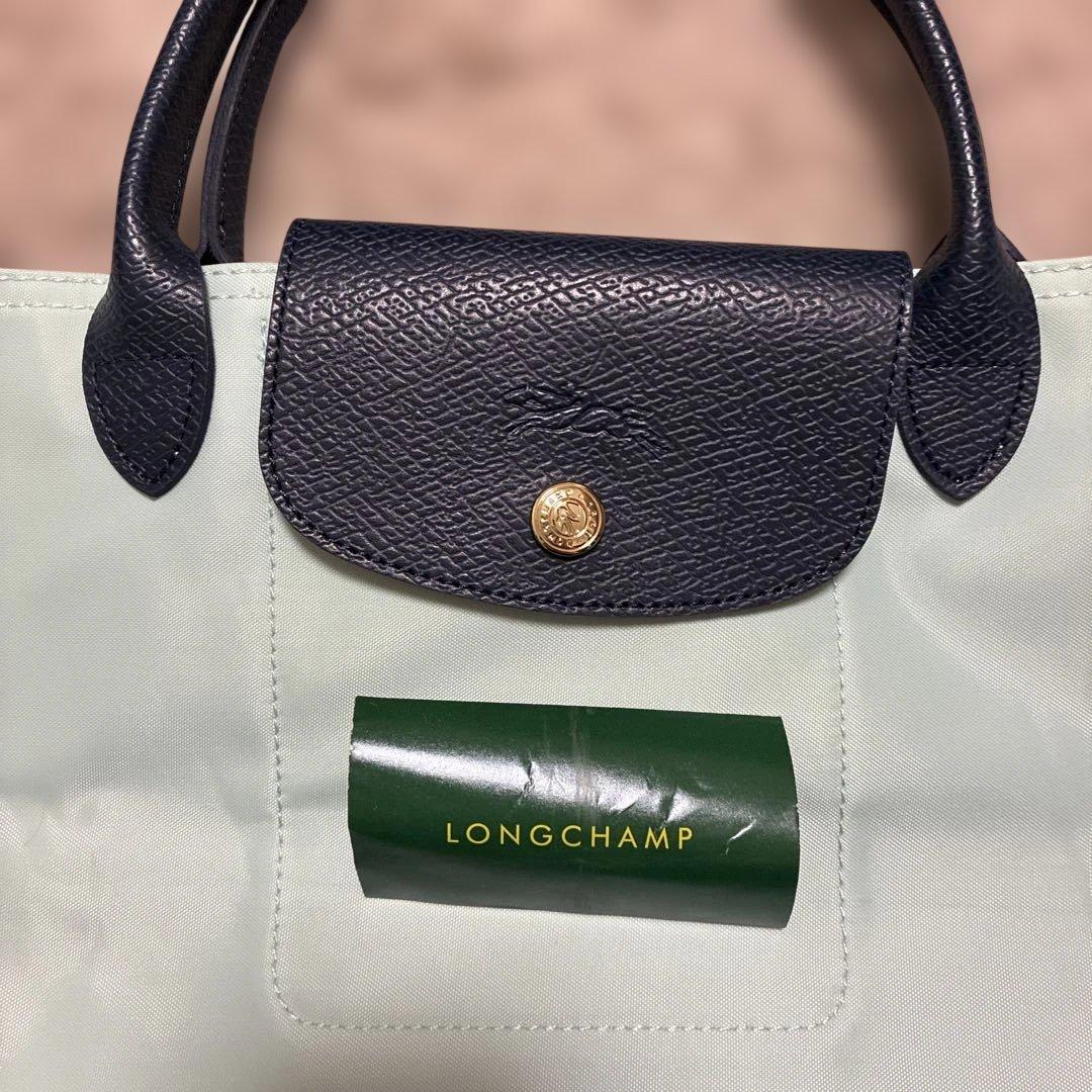 LONGCHAMP ハンドバッグ ライトブルー/パープル