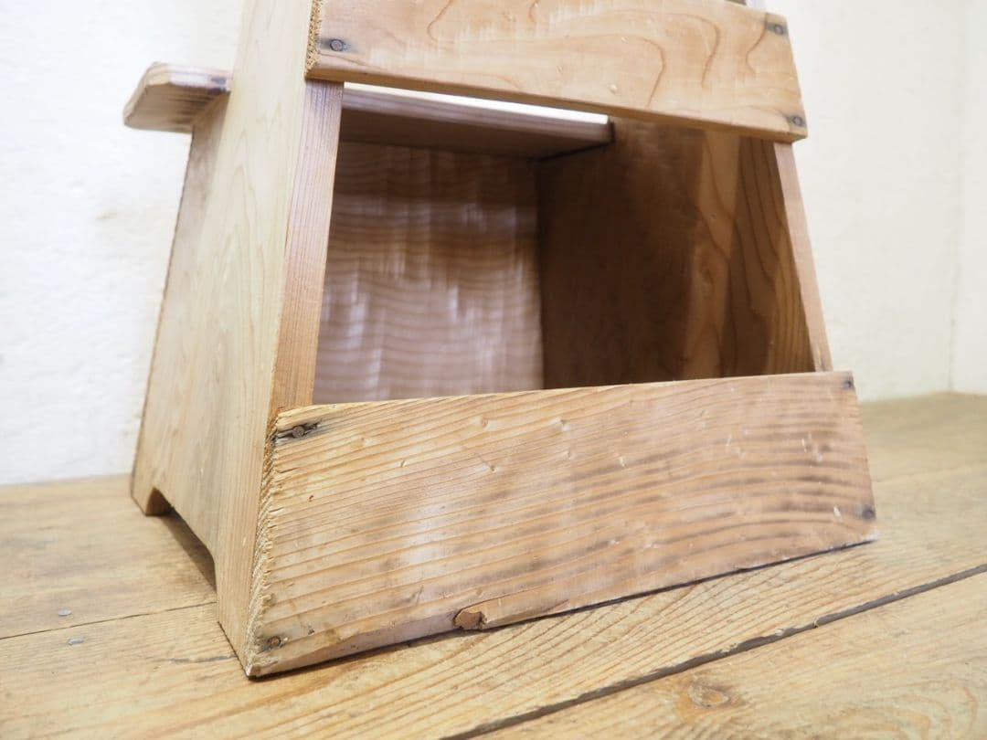 1087 踏み台 飾り棚 展示台 陳列台 古家具 古道具 レトロ ステップ