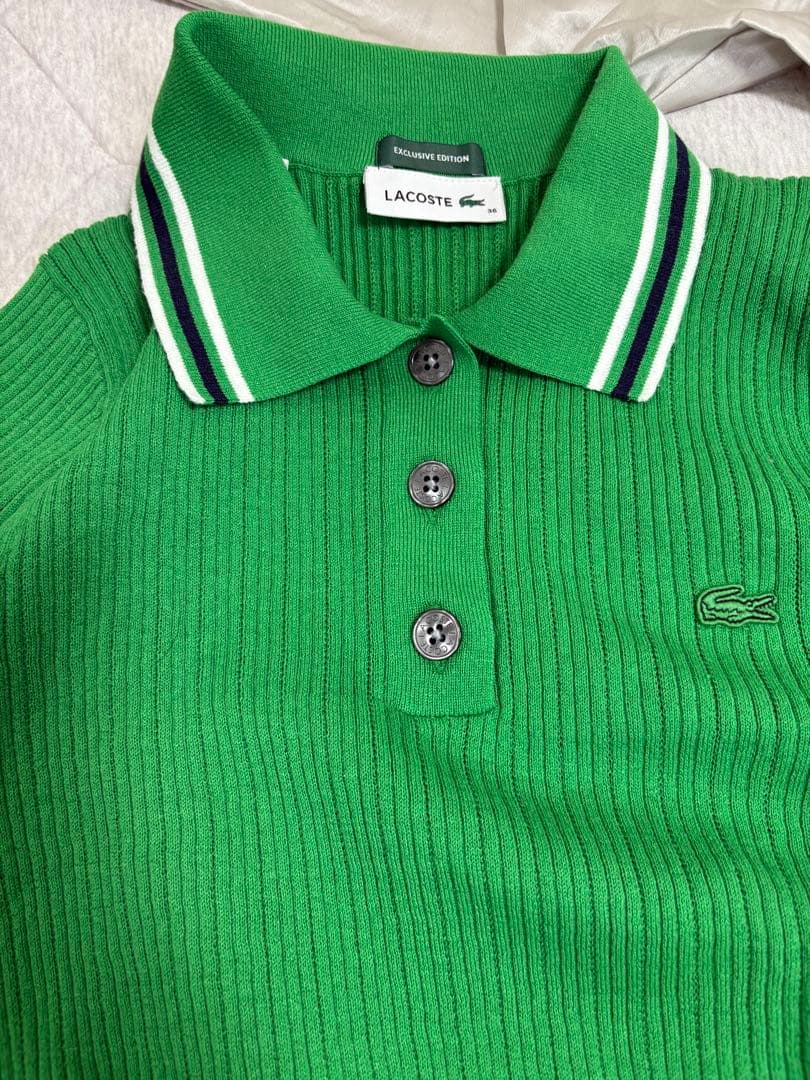 「LACOSTE for SNIDEL」グリーン ポロシャツ