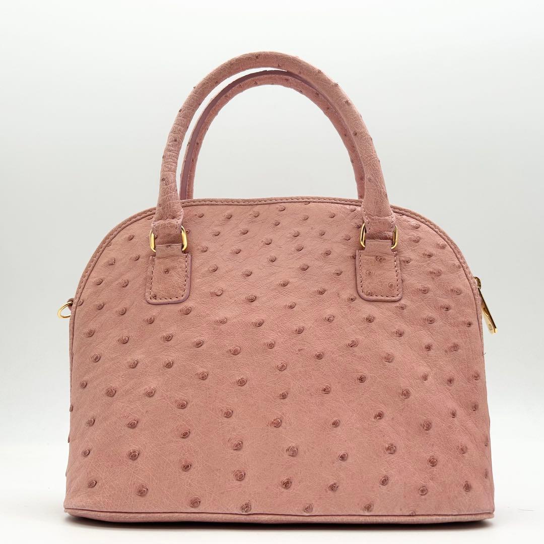 MORABITO　モラビト　オーストリッチ　ショルダーバッグ　2way　ピンク