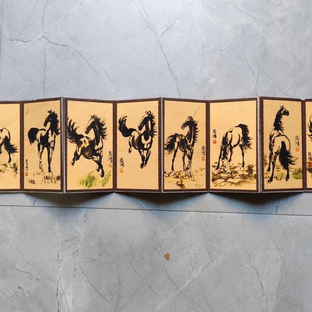 徐悲鸿 馬 絵画 册頁 画集 中国水墨画 馬図 伝統絵画 書画 アート 掛軸