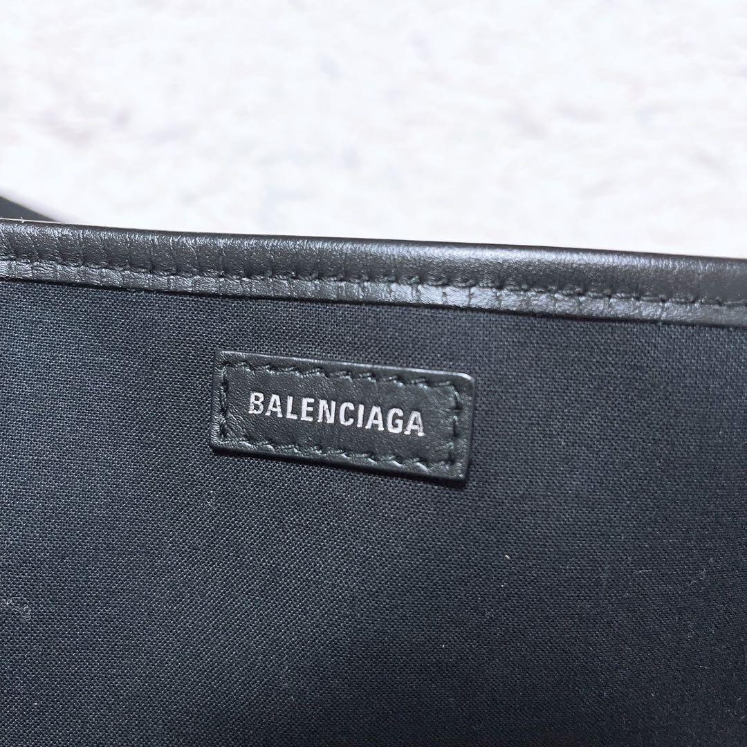 美品 BALENCIAGA ハンドバッグ トートバッグ ネイビーカバスS