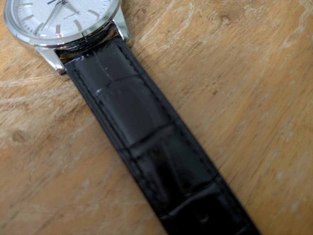 自動巻きアナログ腕時計 シルバー文字盤