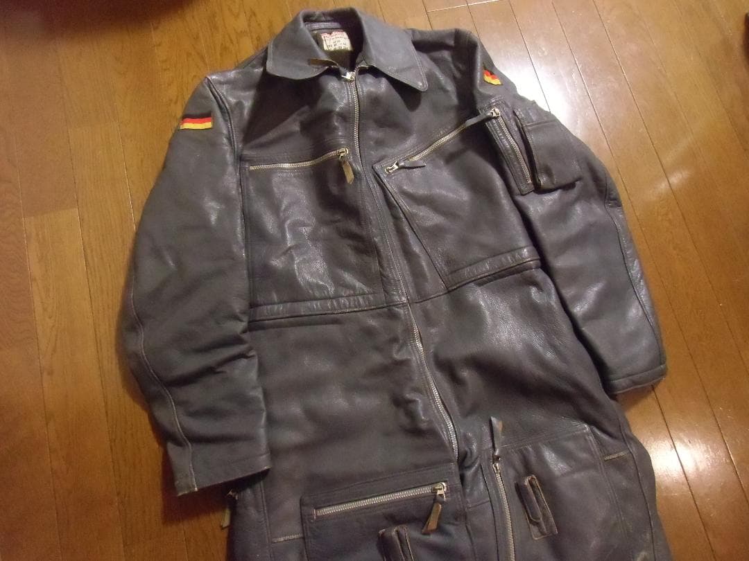 BWドイツ軍/連邦軍＊１９５９年製＊官給品＊空軍＊革/レザー飛行服（実物）
