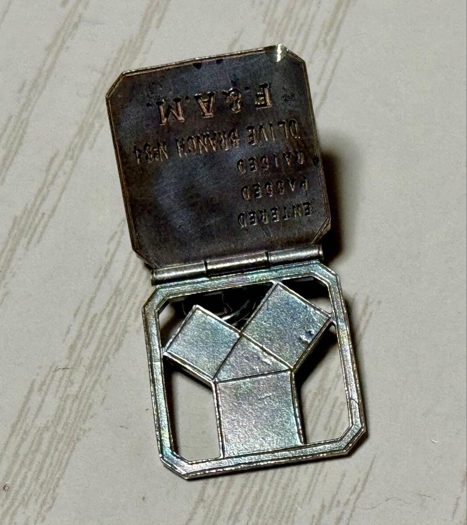 アンティーク フリーメイソン ペンダントトップ おまけ バッジ2個