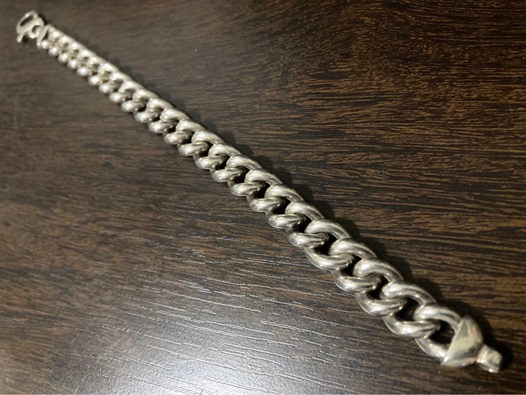 シルバー925喜平チェーンブレスレットヴィンテージインディアンジュエリー好きに