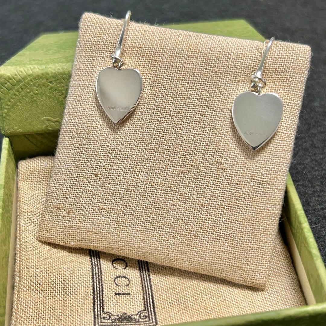 GUCCI グッチハートフックピアス両耳シルバーブランド美品