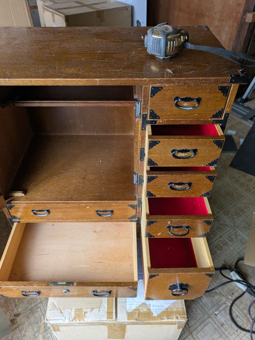 代箪笥 民藝箪笥 和箪笥 古家具 小箪笥 小棚 小引き出し鍵無し 懸硯 船