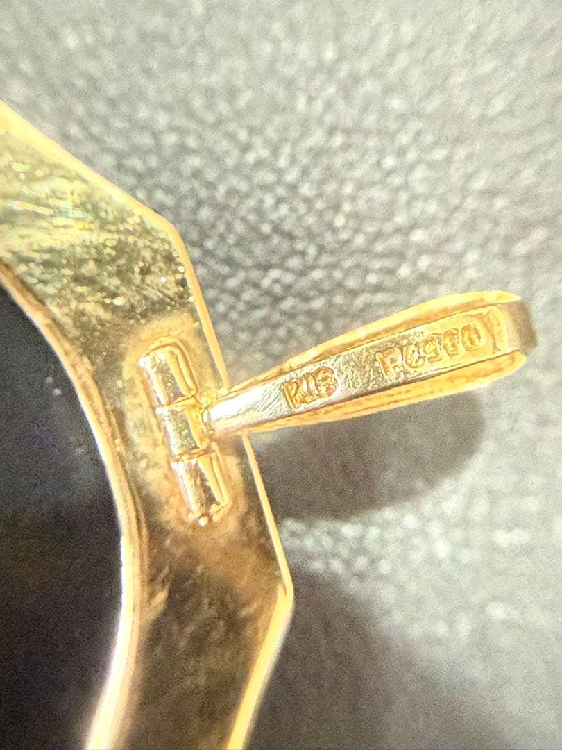 オニキスと18金とp t900カメオブローチ