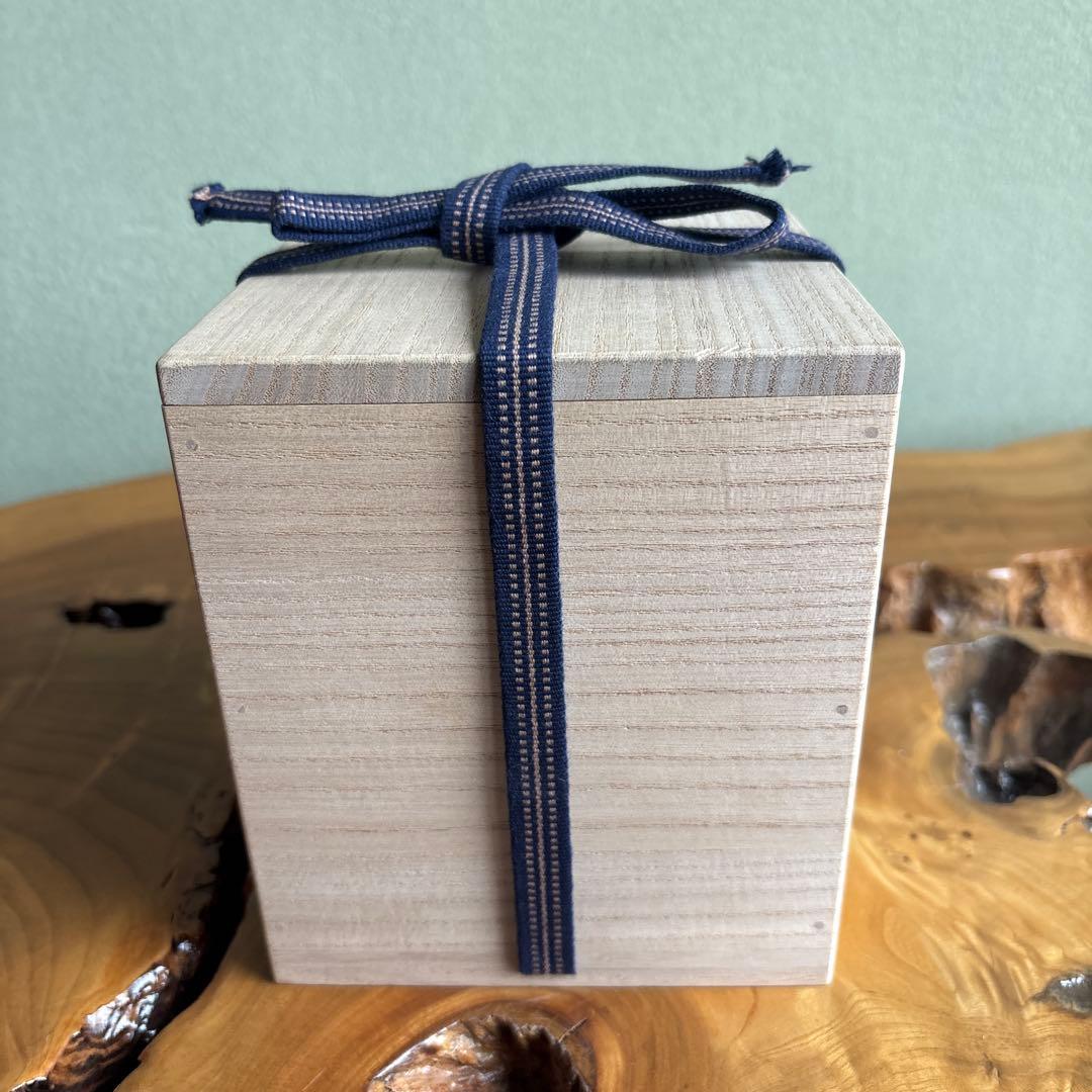 酔月窯 清水潮造 萬古焼 筒茶碗 抹茶碗 茶道具 共箱 15