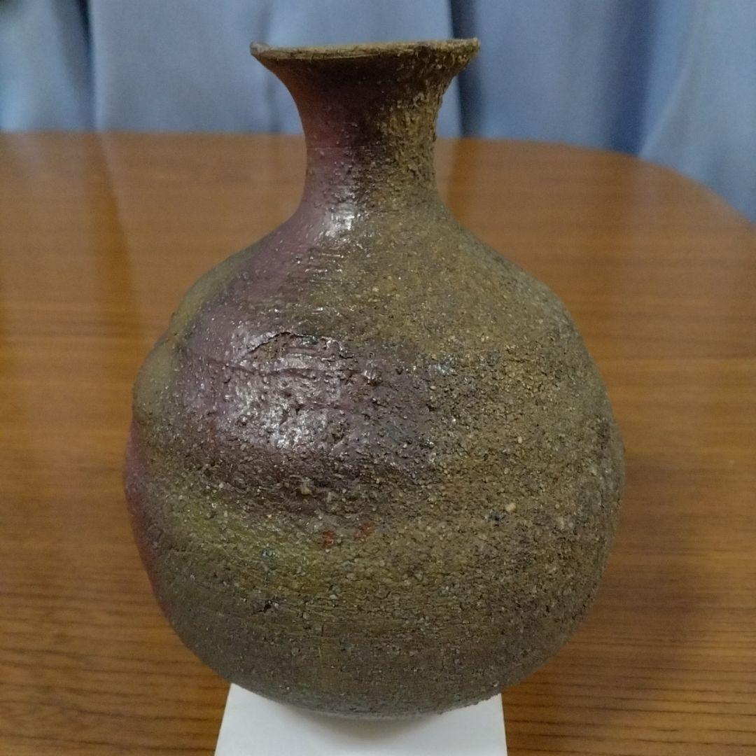 二代　井上　素三　作　常滑酒壷　徳利　明治　大正　名工