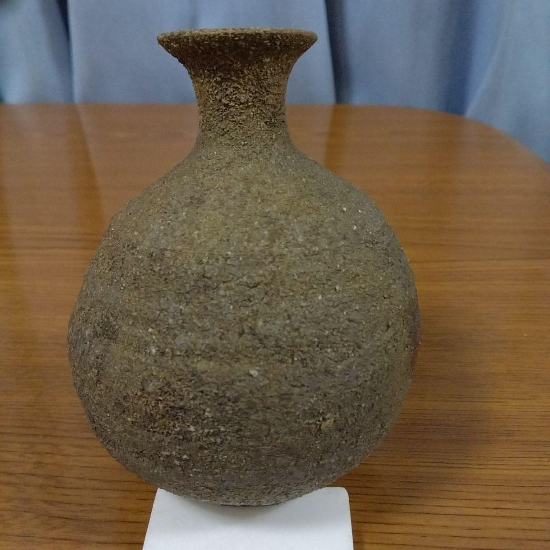 二代　井上　素三　作　常滑酒壷　徳利　明治　大正　名工