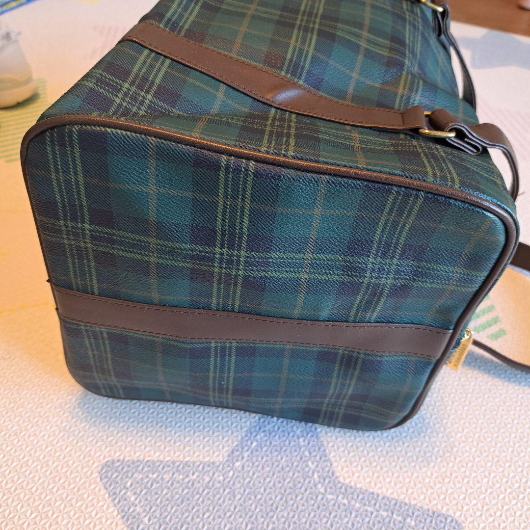 GREENWICH POLO CLUB ボストンバッグ タータンチェック柄 緑