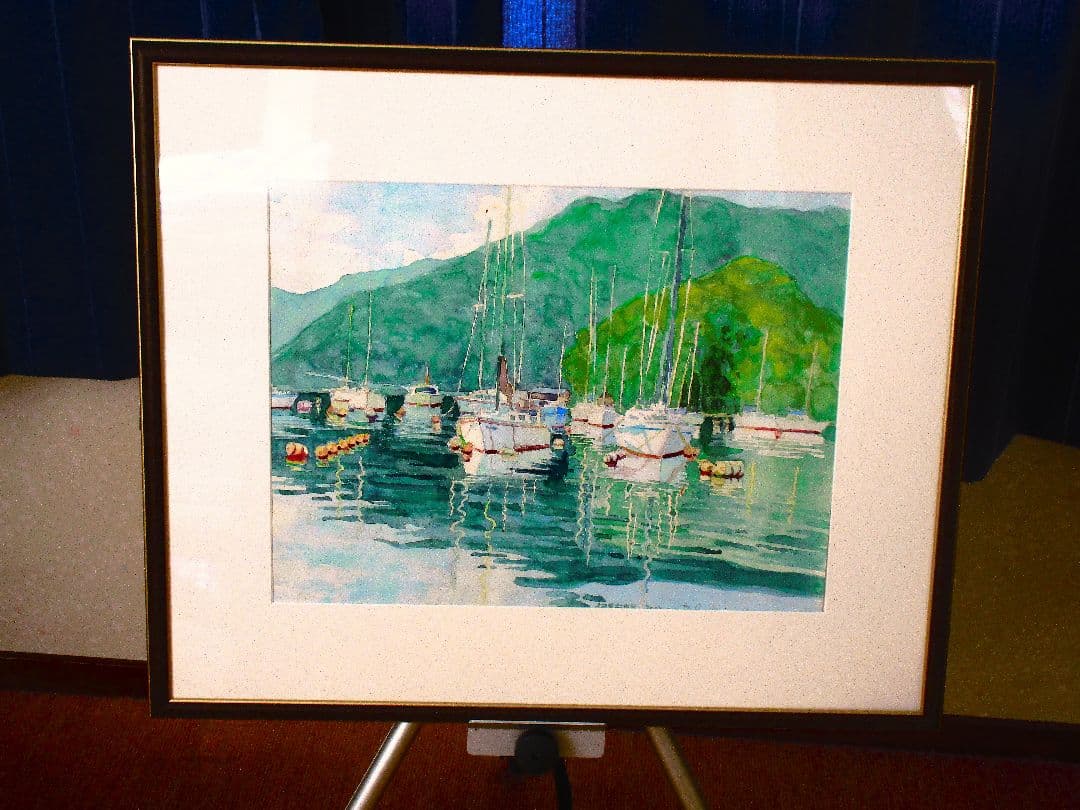 ヨットハーバー(水彩画)