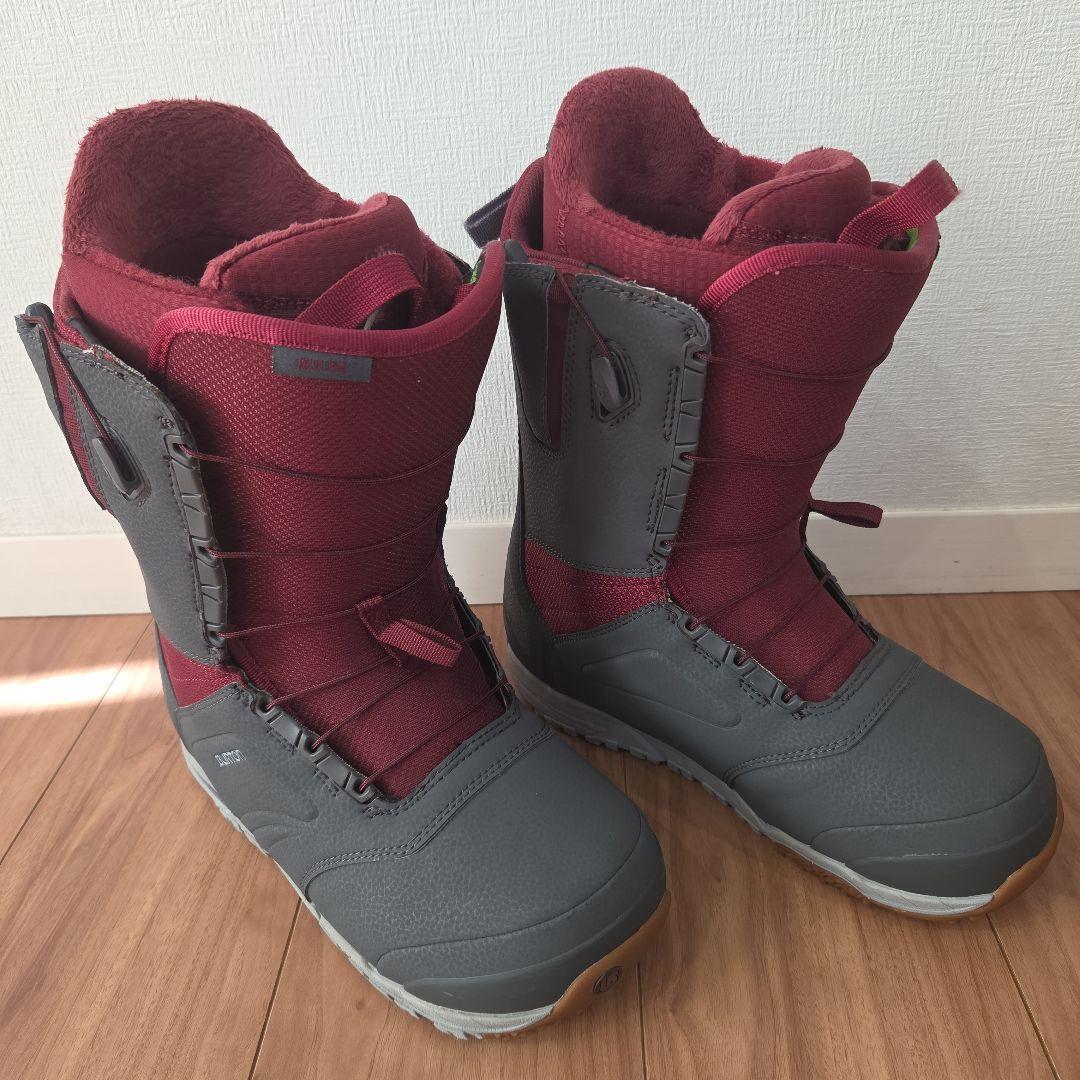 BURTON RULER-ASIAN FIT スノーボードブーツ グレー/赤