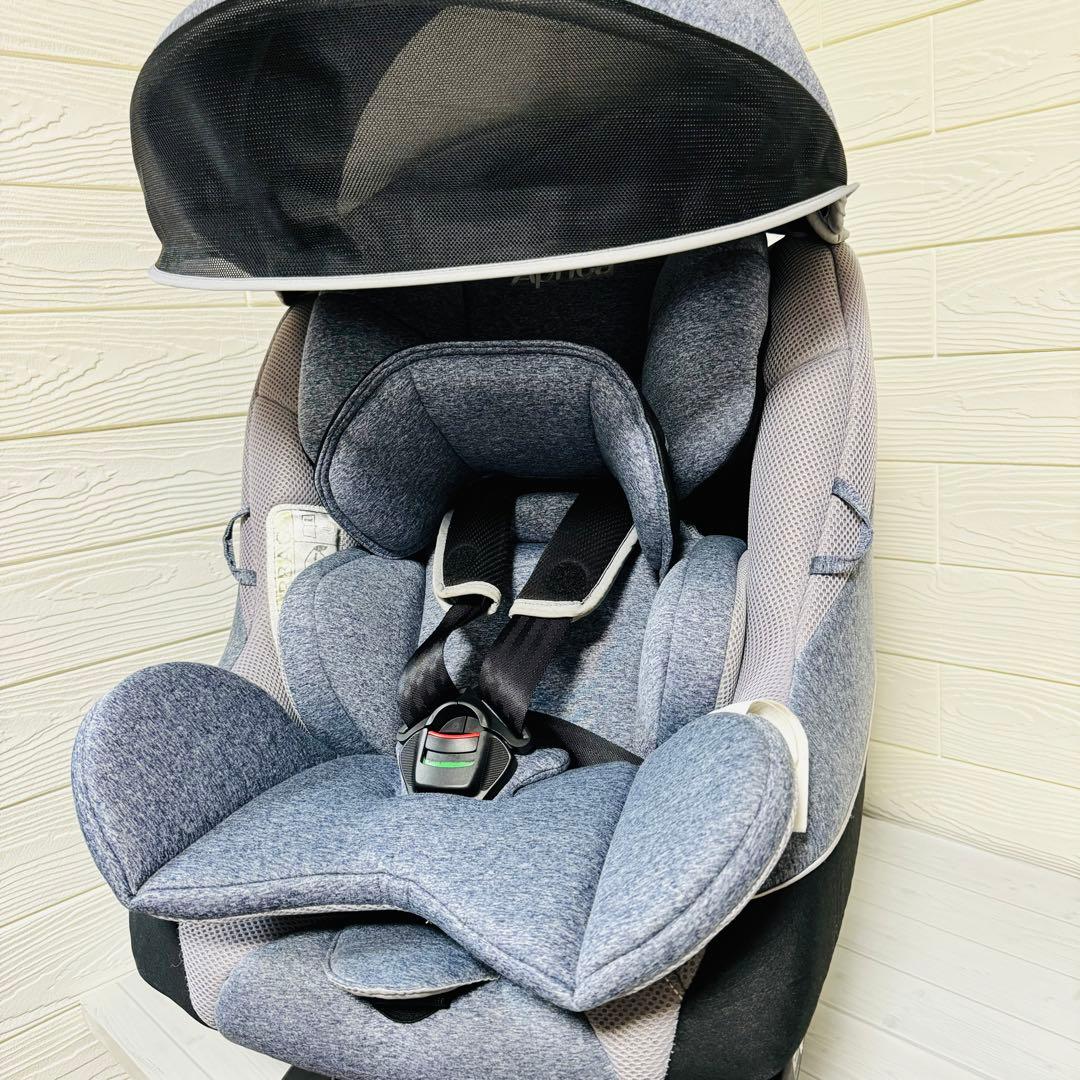 極美品】Aprica クルリラAD ライトネイビー チャイルドシート