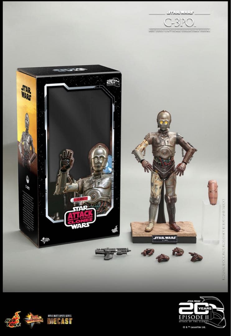 【未展示】Ｃ-３ＰＯ　ＤＩＥＣＡＳＴ　スターウォーズ　クローンの攻撃　20周年