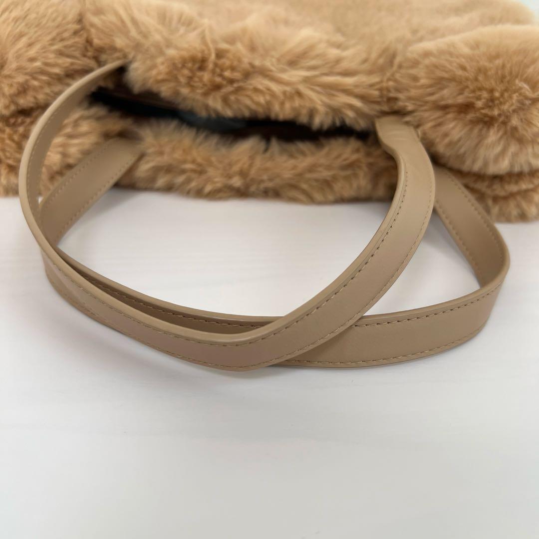 ピンクハウス×青木美沙子ちゃんコラボ くま型ファーバッグ 茶色