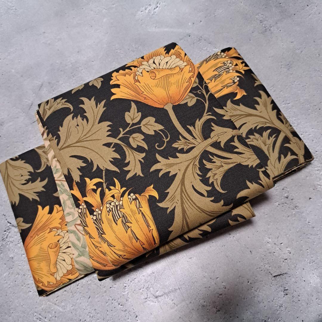 半幅帯 長尺 ウィリアムモリス ピンパーネル×ウィローボゥ