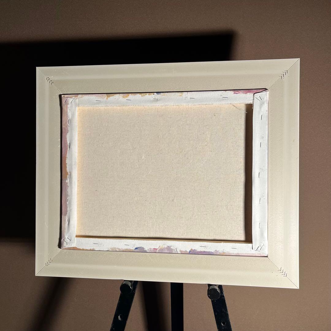 手書き油絵 ホワイトフラワー 額付 肉筆絵画 インテリア 油彩画 - メルカリ