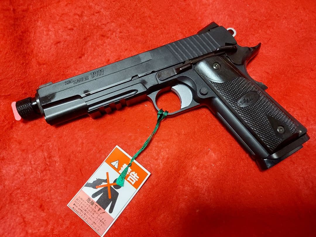 WA SIG1911ブラックウォーター アルタモント木製グリップ（黒）