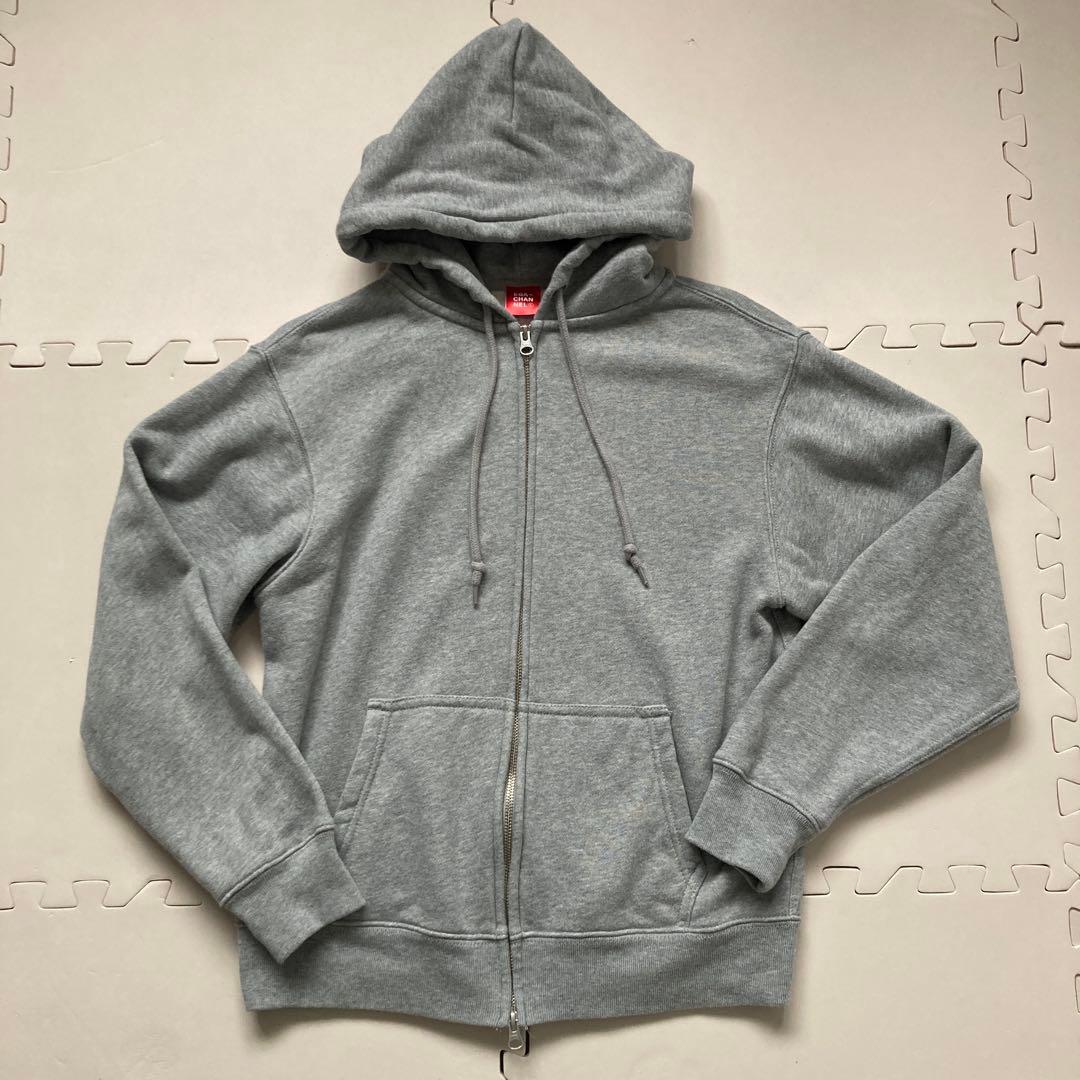 エガちゃんねる　ジップアップパーカ　エガちゃんとブリーフ団ドットイラスト　S