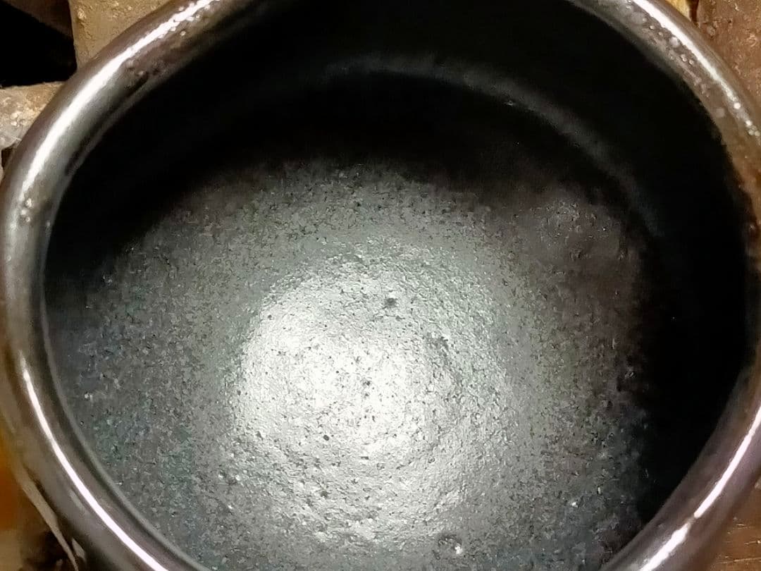 ♥美濃焼♥　織部黒　ぐい呑み　ぐい飲み　瀬戸黒　引出黒　骨董　古玩