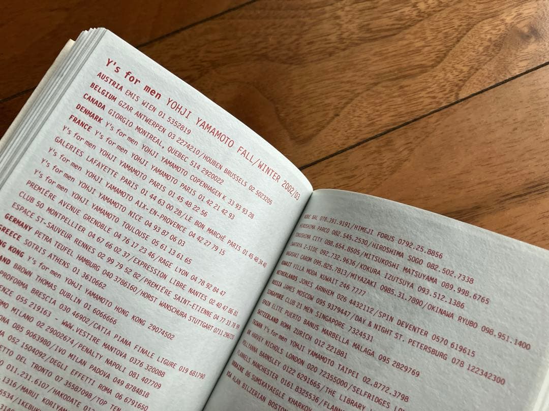 Y's for men Yohji Yamamoto 手帳 写真 記念