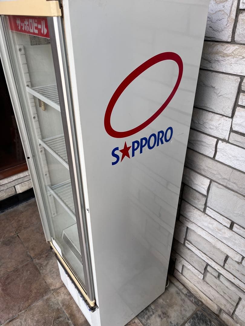 昭和レトロ　サッポロビール ガラス扉冷蔵庫　ショーケース