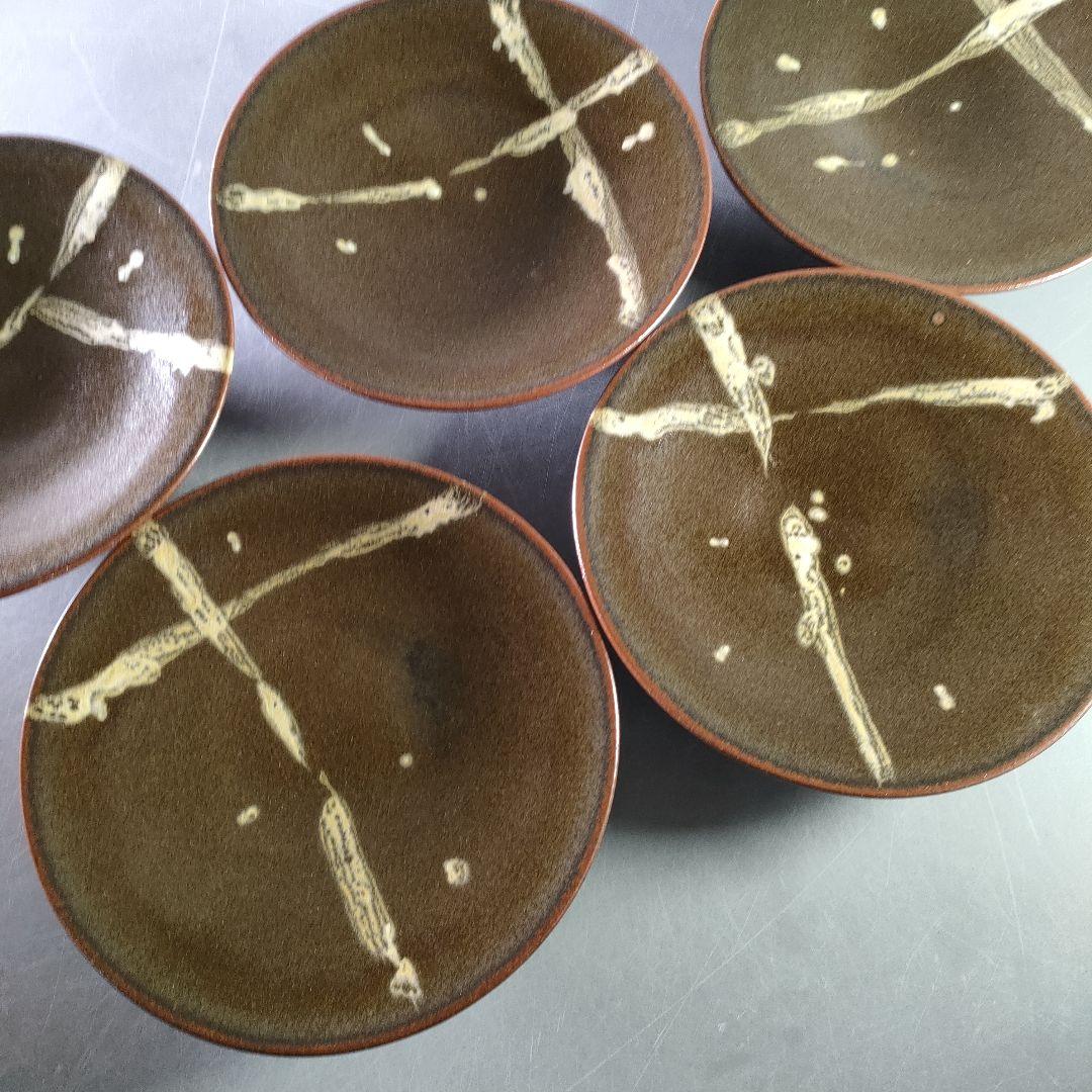 A876-1/木村元次 造/そば釉/組鉢/盛鉢/5客/ A876-1/