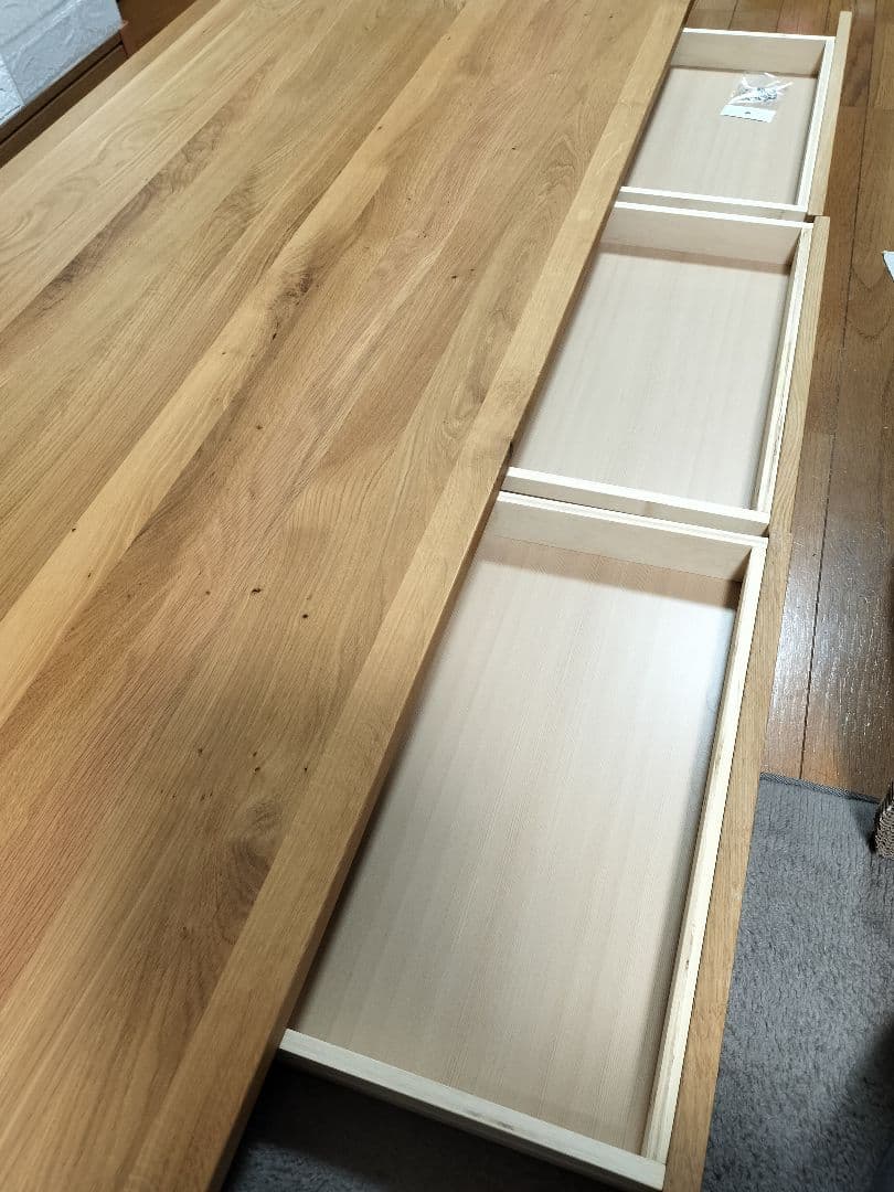MUJI（無印良品）高級 オークダイニングテーブル 180cm 引き出し付き！