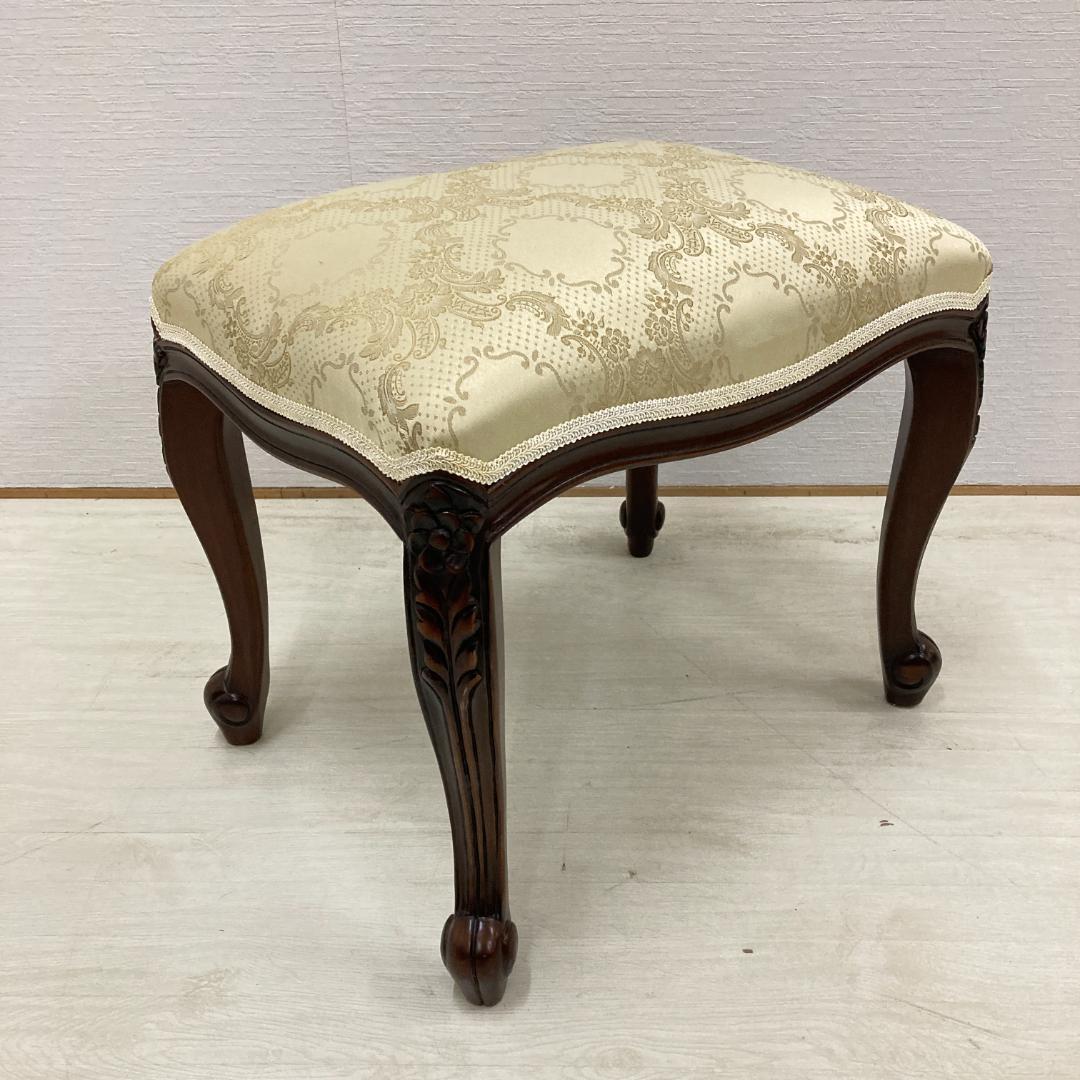 クラシック　猫脚　スツール　オットマン　椅子　ベンチ　B