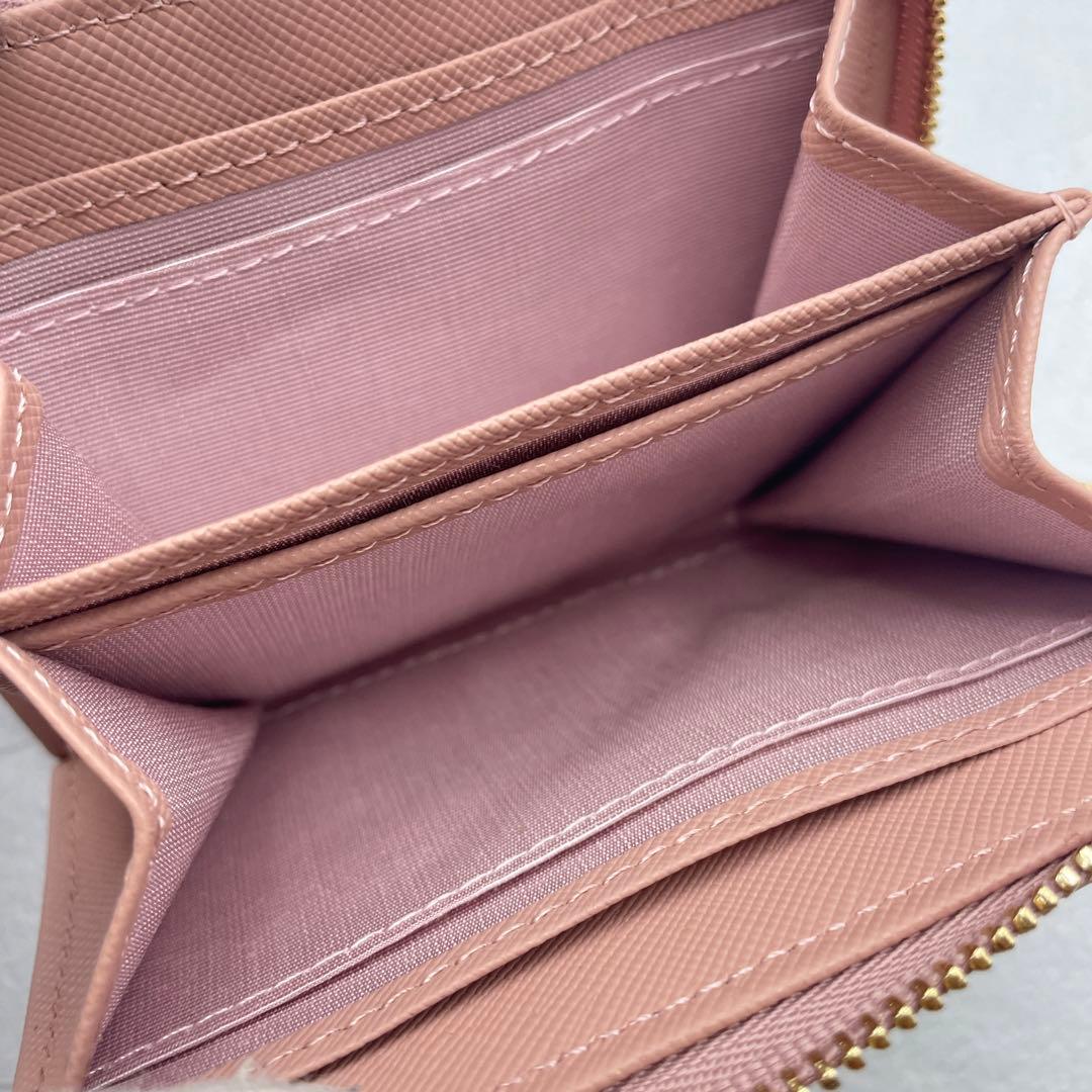 未使用級✨ ピンキー&ダイアン　パドロック　二つ折り財布　ピンク　L字ファスナー